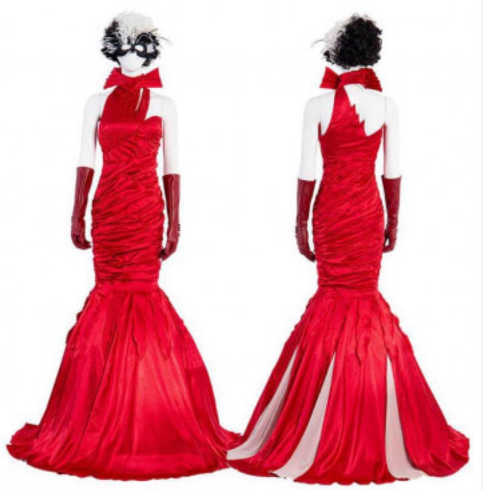 Cruella Red Dress Costume - Brand New
